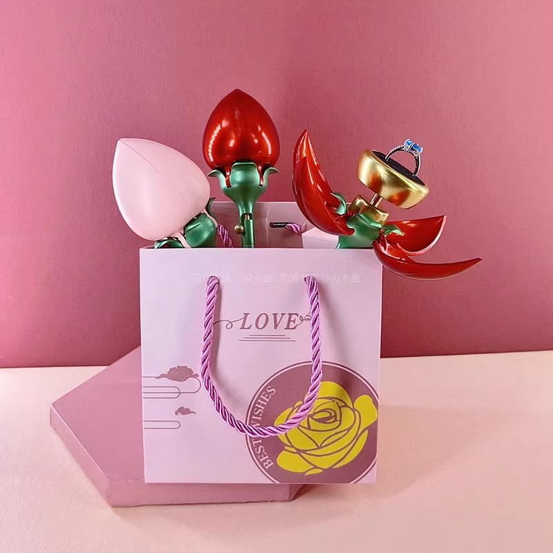 COFRE TULIPAN PÉTALOS Y ANILLO SCARFI PARA PAREJA