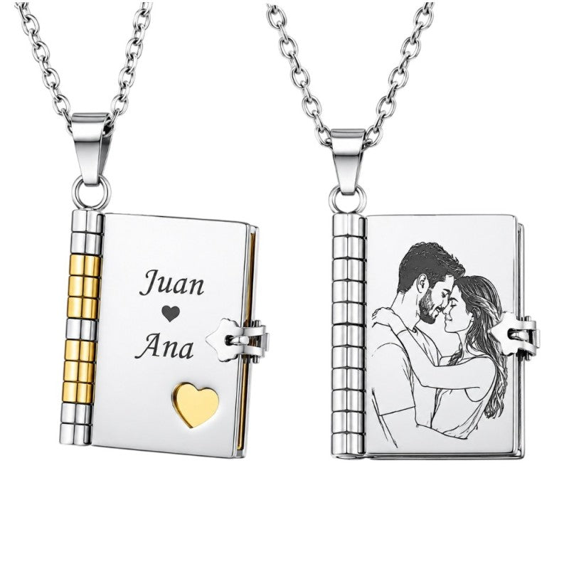 Collar Libro de Estrellas Eterno Personalizado